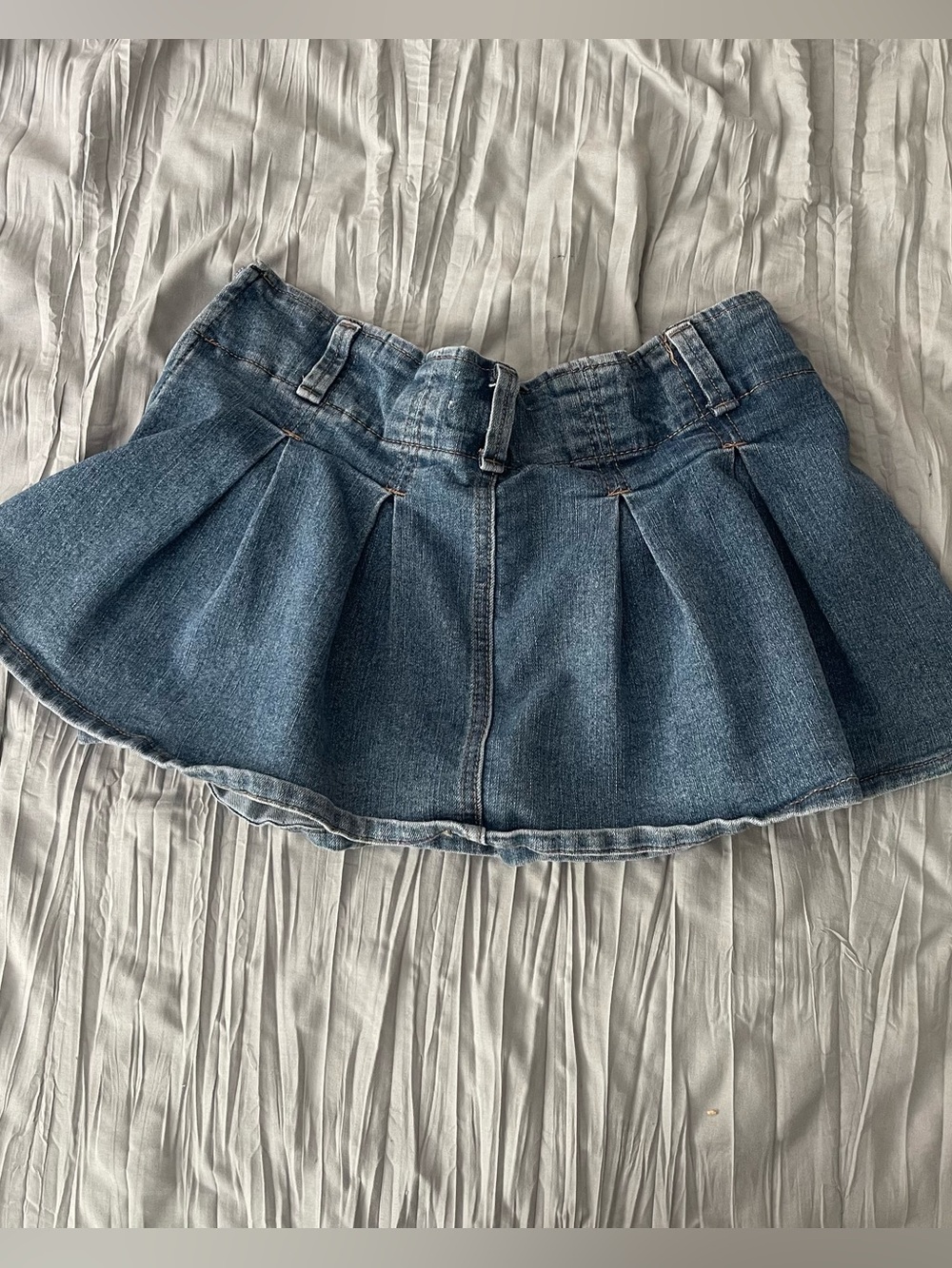 Almost Famous (TEEN) Blue Denim Pleated Skirt